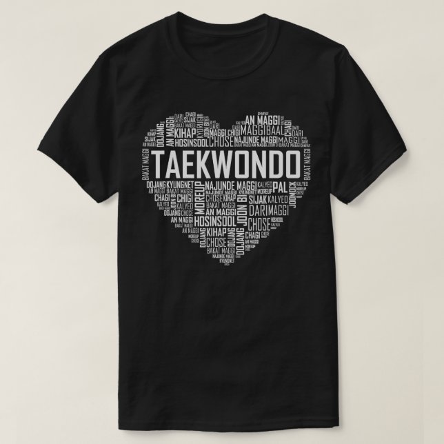 T-shirt Arts martiaux Taekwondo Heart Lover Cadeau (Design devant)