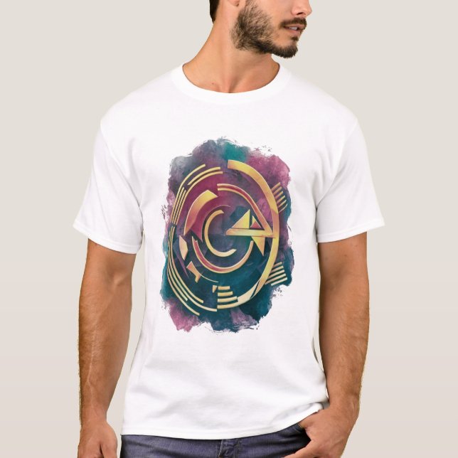 T-shirt artsy sticker (Devant)