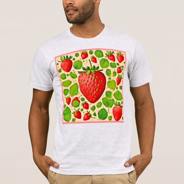 T-shirt Artwork de fraises dadaïstes (Devant)