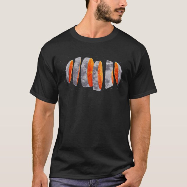 T-shirt Artwork numérique de collage de lune de fruits tra (Devant)