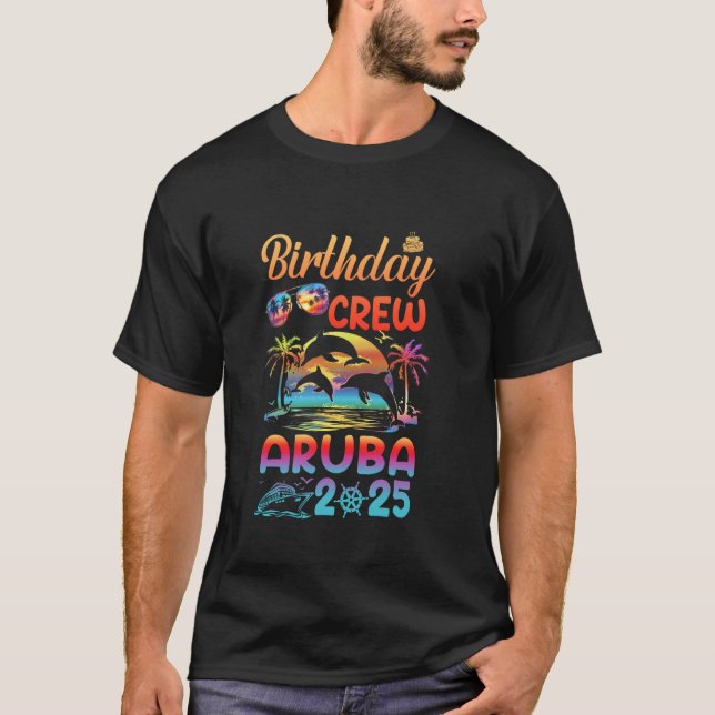 T-shirt Aruba Birthday Trip Vacation 2025 Matching Group (Devant)