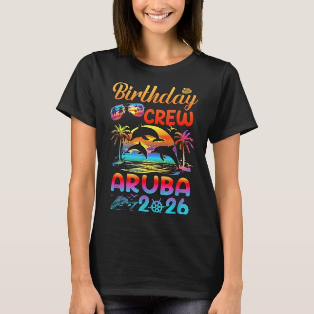 T-shirt Aruba Birthday Trip Vacation 2026 Matching Group  (Devant)