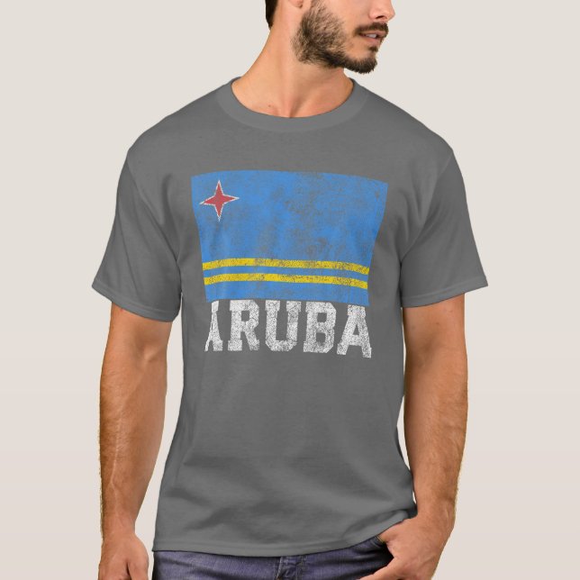 T-shirt Aruba Drapeau Fierté Racines Pays Famille Nation (Devant)