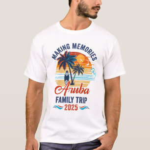 T-shirt Aruba Famille Vacation 2025 Faire des souvenirs en