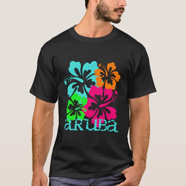 T-shirt Aruba Island Beach Tropical Paradise Surf Voyage O (Devant)