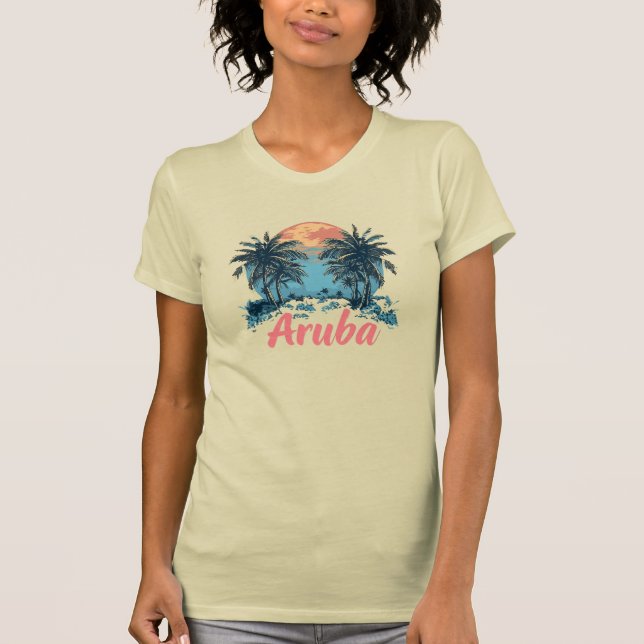 T-shirt Aruba Island Design (Version 2) - Bella+Ca féminin (Devant)