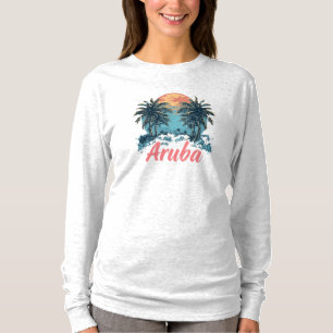T-shirt Aruba Island Design (Version 2) - Long-Sleev de ba