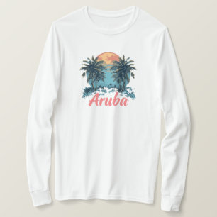 T-shirt Aruba Island Design (Version 2) - Long-Sleev de ba