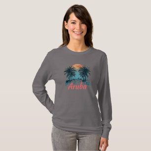T-shirt Aruba Island Design (Version 2) - Long-Sleev de ba