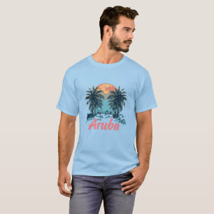 T-shirt Aruba Island Design (Version 2) - T-Sh de base pou