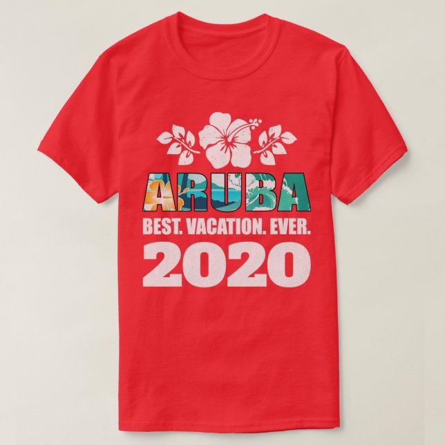 T-shirt Aruba Meilleur Vacances Ever 2020 Souvenir Cadeau (Design devant)