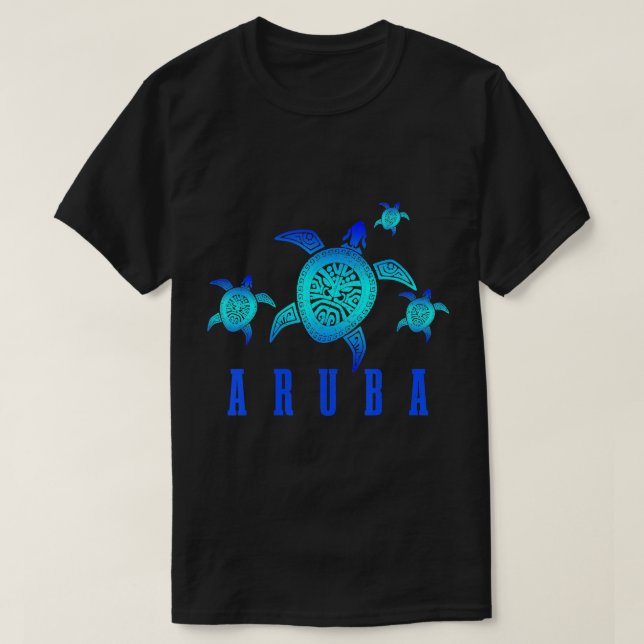 T-shirt Aruba Motif Tribal Tortue de mer Plongée plongée p (Design devant)