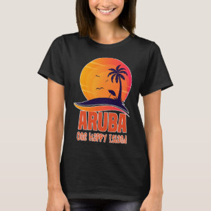 T-shirt Aruba One Happy Island Belle plage de coucher de s