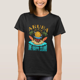 T-shirt Aruba One Happy Island Caribbean Travel Tourisme S