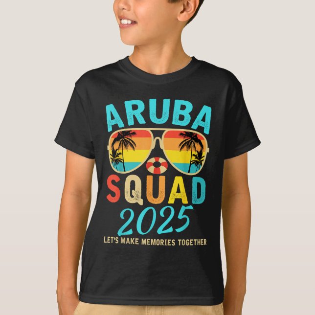 T-shirt Aruba Squad 2025 Vacation Friends Family Matching  (Devant)