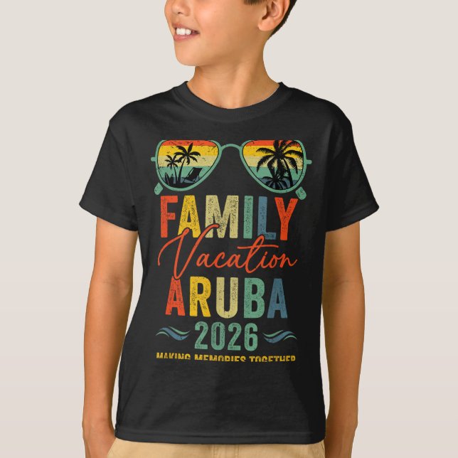T-shirt Aruba Vacation 2026 Matching Family Group Summer  (Devant)