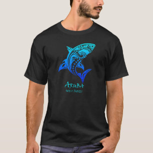 T-shirt Aruba West Indies Vintage Retro Tribal Shark Vacat