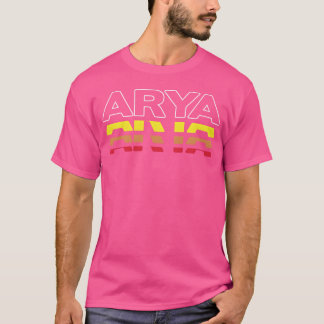 T-shirt Arya Prénom Drôle Vintage Coucher de soleil Famill