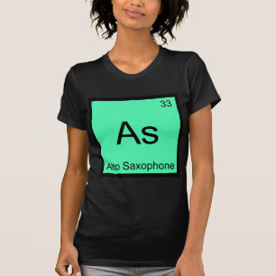 T-shirt As - Alto Saxophone Funny Chimie Symbole de l'él