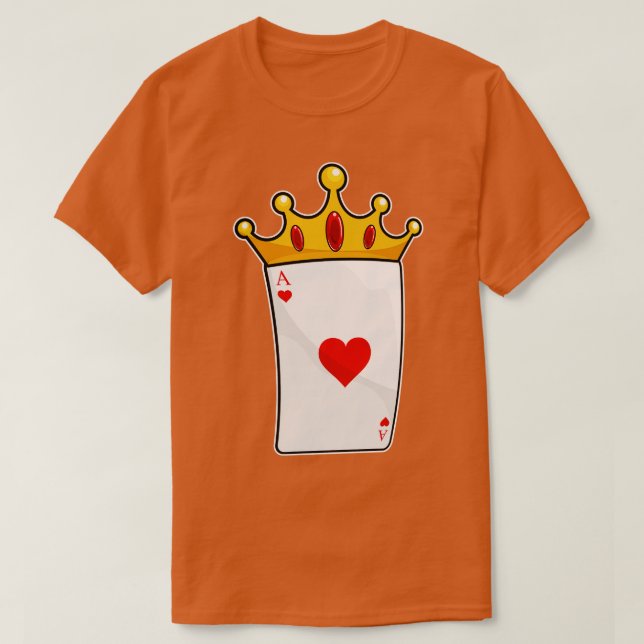 T-shirt As de cœur avec couronne (Design devant)