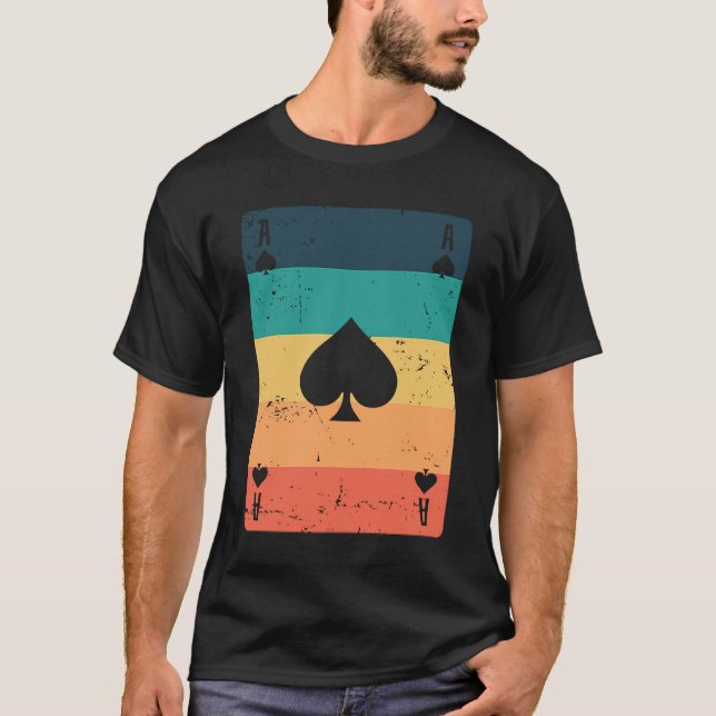 T-shirt As de jeu de Poker ou de Skat (Devant)