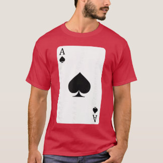 T-shirt As de pique carte à jouer carte As vintage