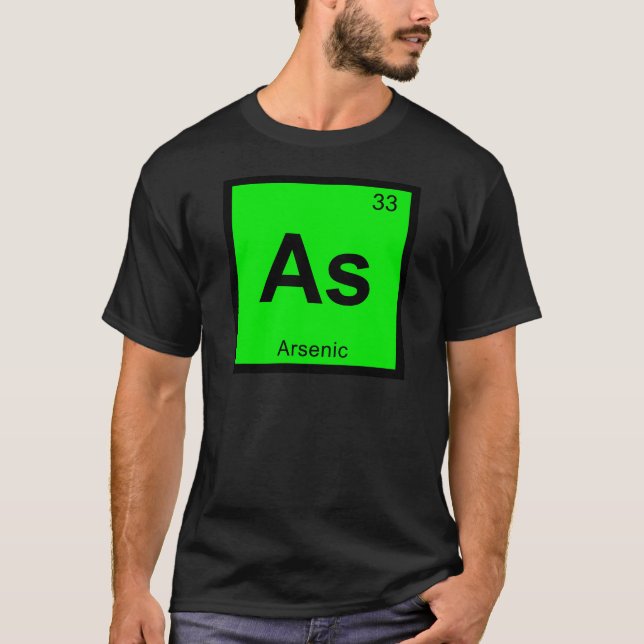 T-shirt As - Symbole de table périodique de chimie de l'ar (Devant)