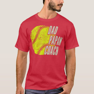 T-shirt AS tee - shirt Softball Papa Papaw Coach