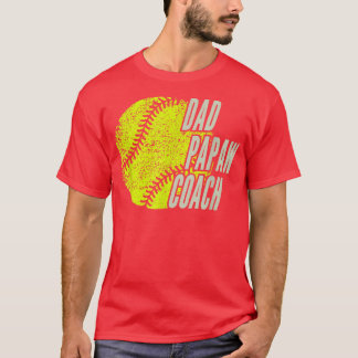 T-shirt AS tee - shirt Softball Papa Papaw Coach