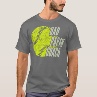 T-shirt AS tee - shirt Softball Papa Papaw Coach