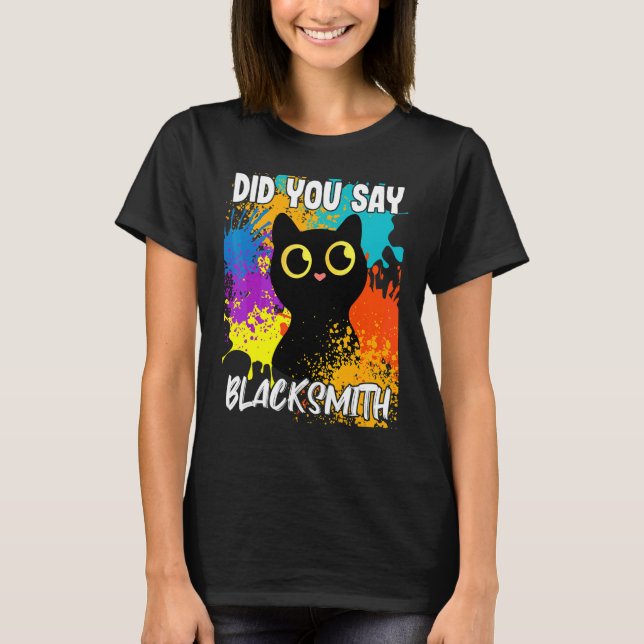 T-shirt As-Tu Dit Forgeron Chat Noir (Devant)