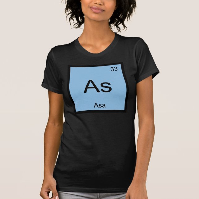 T-shirt Asa Nom Chimie Élément Tableau périodique (Devant)