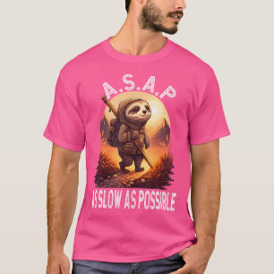 T-shirt Asap Aussi Lent Que Possible Sloth Randonnée Campi