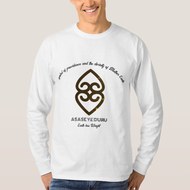 T-shirt Asase Ye Duru Poids Terre Adinkra Symbole Concepti (Devant)