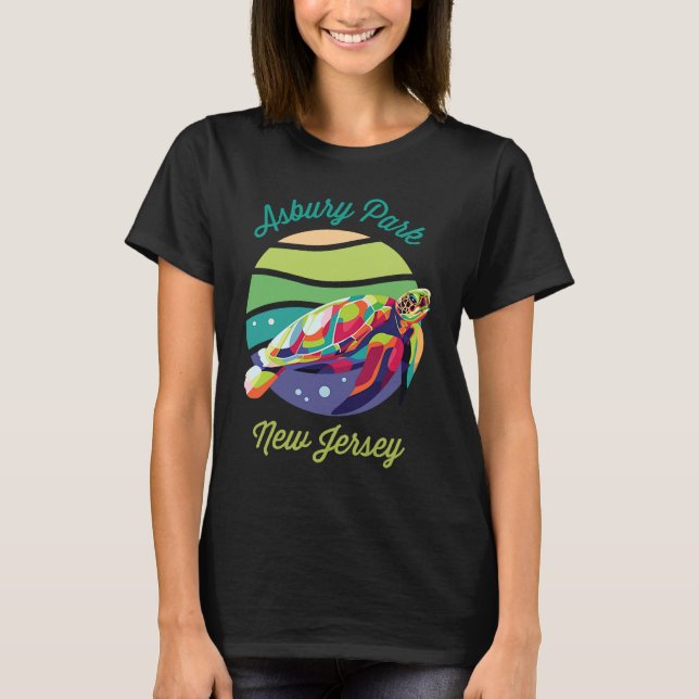 T-shirt Asbury Park  Sea Turtle Souvenir (Devant)