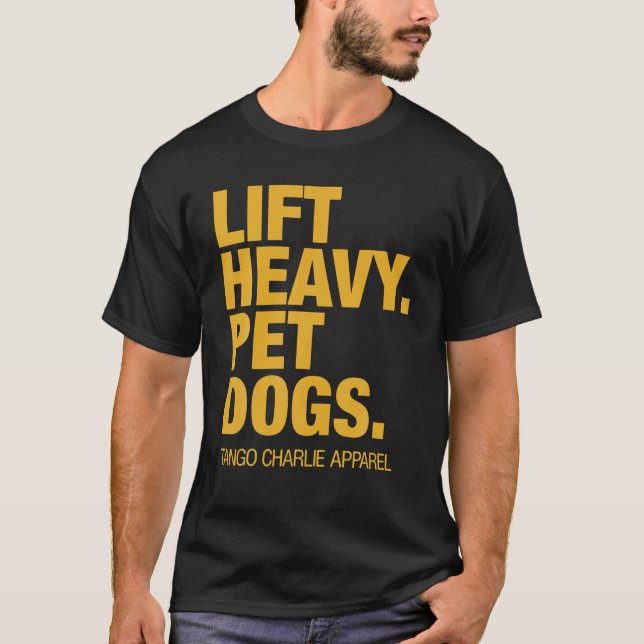 T-shirt Ascenseur Chiens pour animaux de compagnie lourds  (Devant)