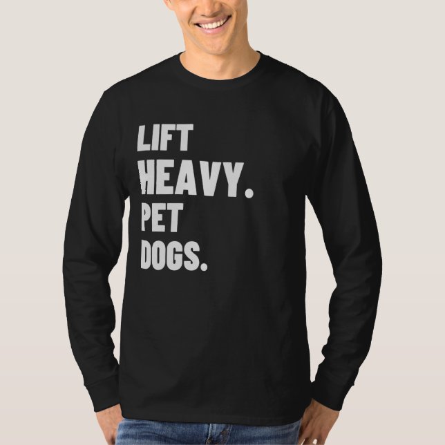 T-shirt Ascenseur Lourds Chiens Pour Animaux De Compagnie  (Devant)