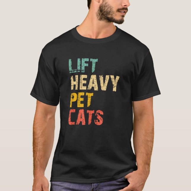 T-shirt Ascenseur Lourds pour animaux de compagnie chats G (Devant)