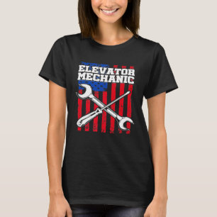 T-shirt Ascenseur Mécanique Maintenance Vie Apprendre Tech
