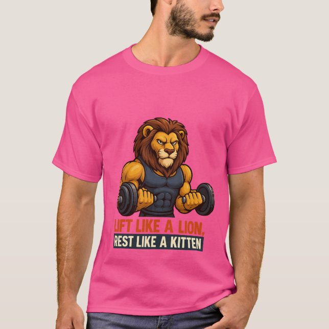 T-SHIRT "ASCENSEZ COMME UN LION, REPOSEZ COMME UNE CUISINE (Devant)