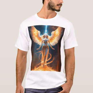 T-shirt Ascension de l'Esprit : Flammes de Lumière et d'An