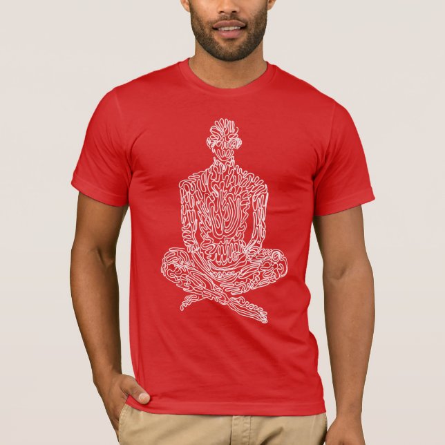 T-shirt Ascétique (Rouge et blanc) (Devant)