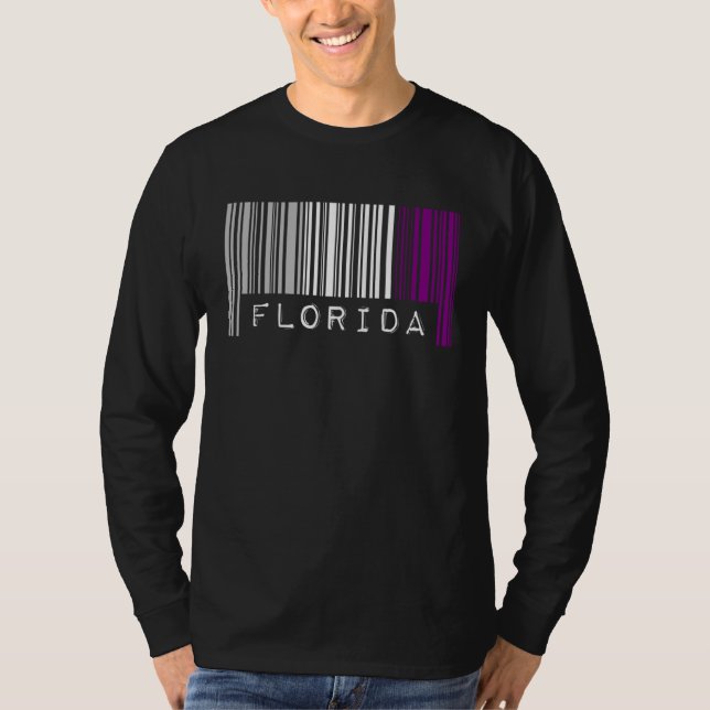 T-shirt Asexual Barcode Pride Florida Cute Ace Aesthetic L (Devant)