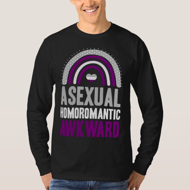 T-shirt Asexual Homoromantic Awkward Asexual Pride Bohemia (Devant)