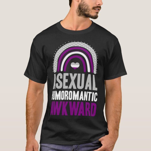 T-shirt Asexual Homoromantic Awkward Asexual Pride Bohemia (Devant)