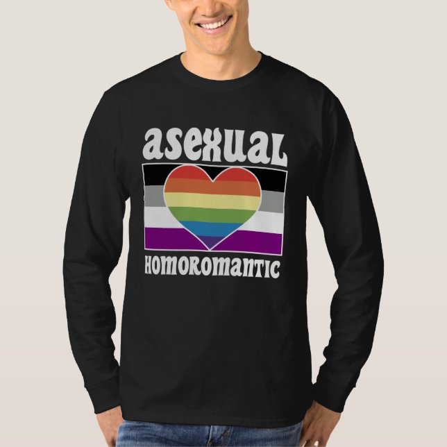 T-shirt Asexual Homoromantic Pride Flag Cute  Ace Aestheti (Devant)