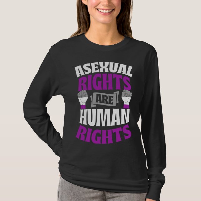 T-shirt Asexual Rights Are Human Rights Protest March Ace  (Devant)