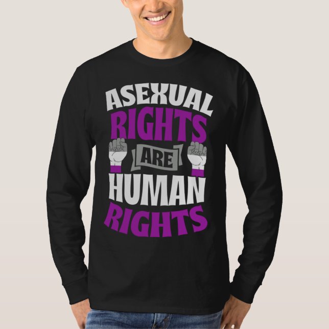 T-shirt Asexual Rights Are Human Rights Protest March Ace  (Devant)