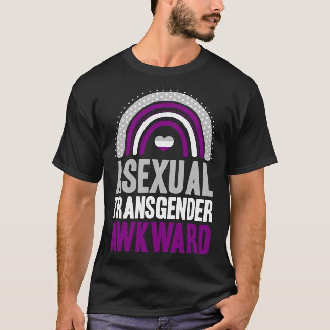 T-shirt Asexual Transgender Awkward Asexual Pride Bohemian (Devant)