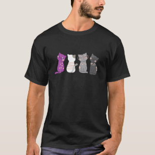 T-shirt Asexualité Ace Drapeau Kawaii Amoureux des chats C